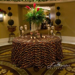 Jungle Print linen rentals