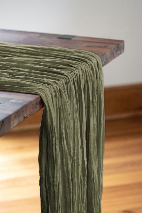 Rent our Sage Sahara Table Drape for your wedding or event