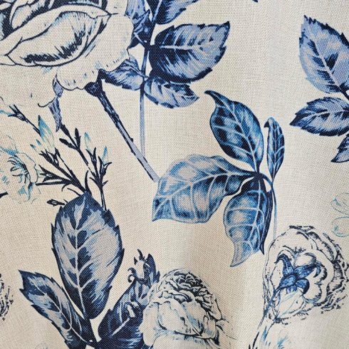 Rent our Indigo Garden table linens and runners today.